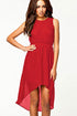 Red Lace Long Evening Dress
